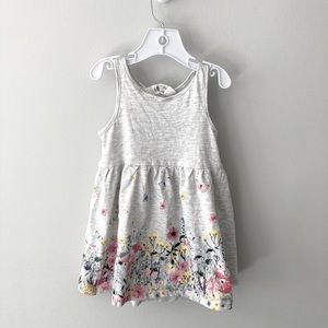 H&M Toddler Girl Sleeveless Dress with Floral Garden Pattern